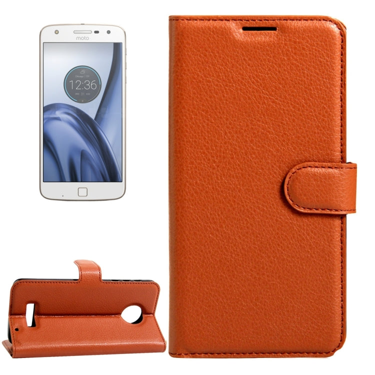 For Motorola Moto Z Play Litchi Texture Horizontal Flip Leather Case with Magnetic Buckle & Holder & Card Slots & Wallet