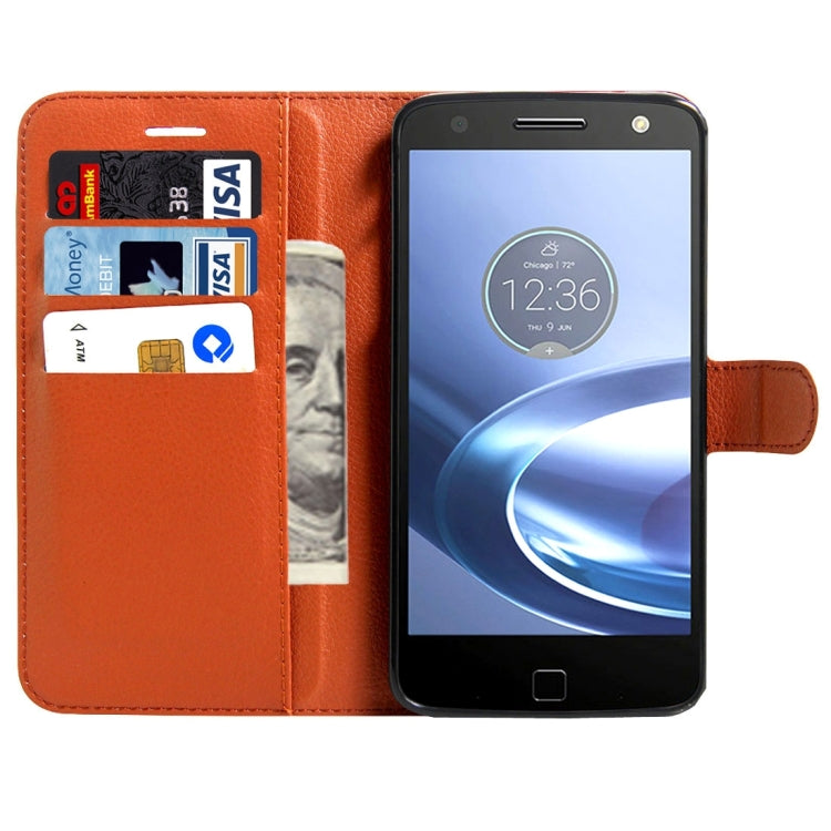 For Motorola Moto Z Play Litchi Texture Horizontal Flip Leather Case with Magnetic Buckle & Holder & Card Slots & Wallet