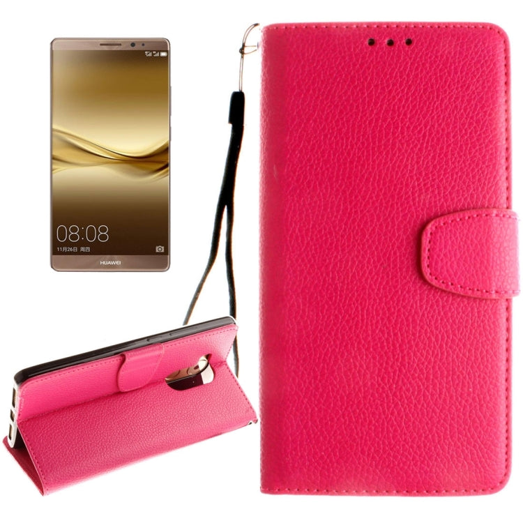 For Huawei  Mate 8 Litchi Texture Horizontal Flip Leather Case with Magnetic Buckle & Holder & Card Slots & Wallet & Photo Frame & Lanyard