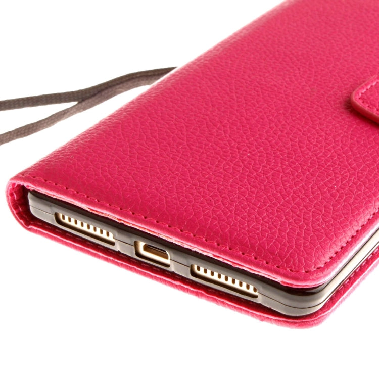 For Huawei  Mate 8 Litchi Texture Horizontal Flip Leather Case with Magnetic Buckle & Holder & Card Slots & Wallet & Photo Frame & Lanyard