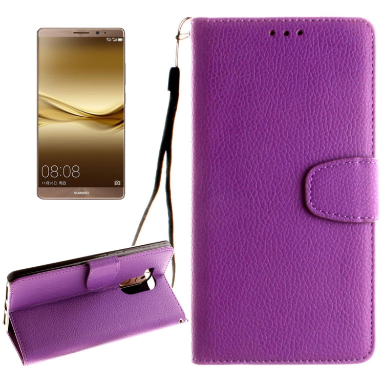 For Huawei  Mate 8 Litchi Texture Horizontal Flip Leather Case with Magnetic Buckle & Holder & Card Slots & Wallet & Photo Frame & Lanyard