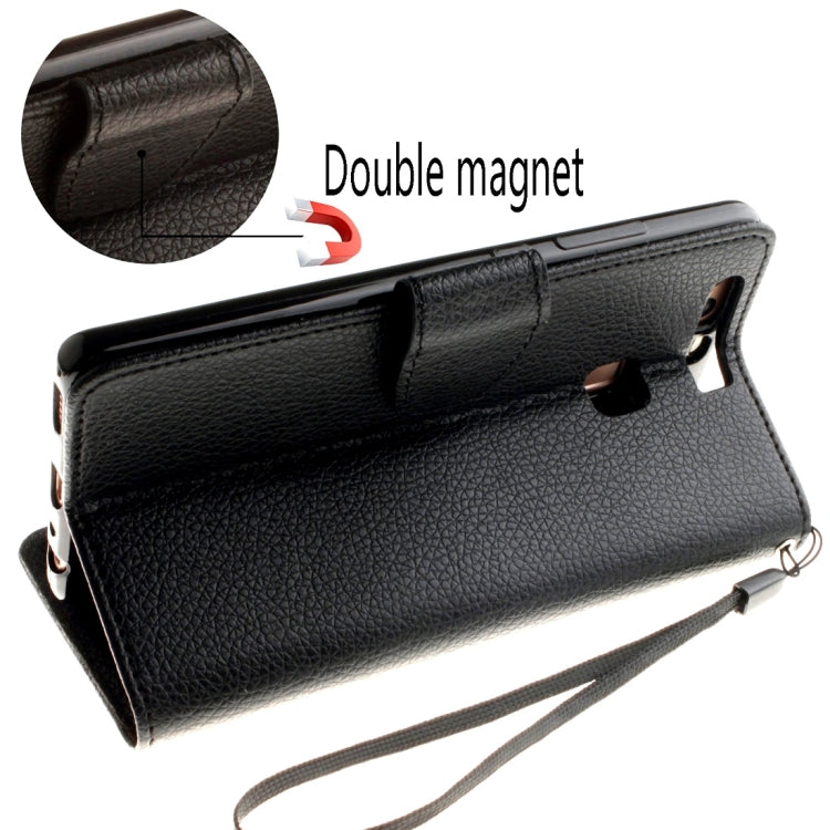 For Huawei  P9 Litchi Texture Horizontal Flip Leather Case with Magnetic Buckle & Holder & Card Slots & Wallet & Photo Frame & Lanyard