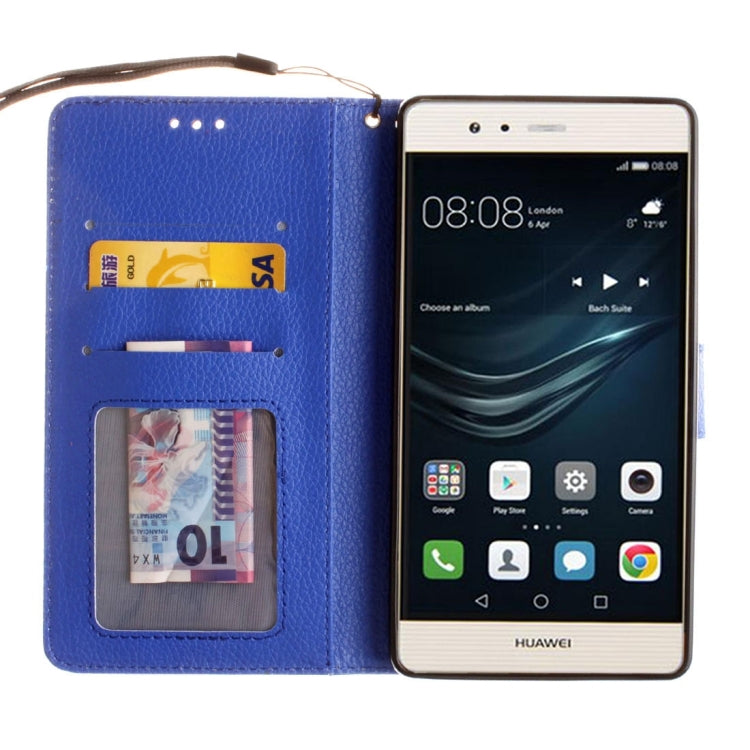 For Huawei  P9 Litchi Texture Horizontal Flip Leather Case with Magnetic Buckle & Holder & Card Slots & Wallet & Photo Frame & Lanyard