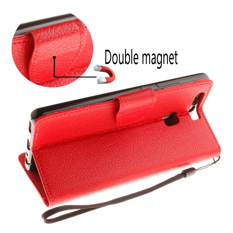 For Huawei  P9 Litchi Texture Horizontal Flip Leather Case with Magnetic Buckle & Holder & Card Slots & Wallet & Photo Frame & Lanyard