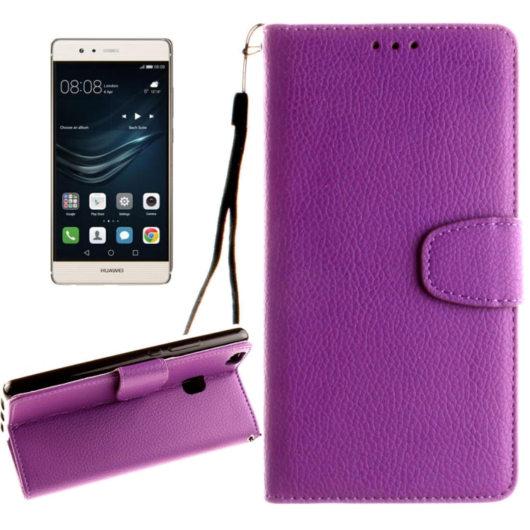 For Huawei  P9 Lite Litchi Texture Horizontal Flip Leather Case with Magnetic Buckle & Holder & Card Slots & Wallet & Photo Frame & Lanyard