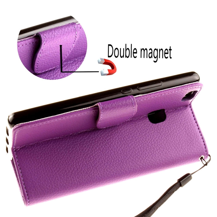 For Huawei  P9 Lite Litchi Texture Horizontal Flip Leather Case with Magnetic Buckle & Holder & Card Slots & Wallet & Photo Frame & Lanyard