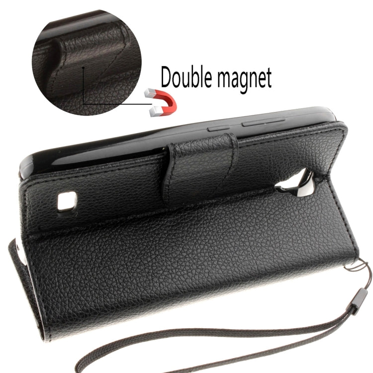 For Huawei  Y5 / Y560 Litchi Texture Horizontal Flip Leather Case with Magnetic Buckle & Holder & Card Slots & Wallet & Photo Frame & Lanyard