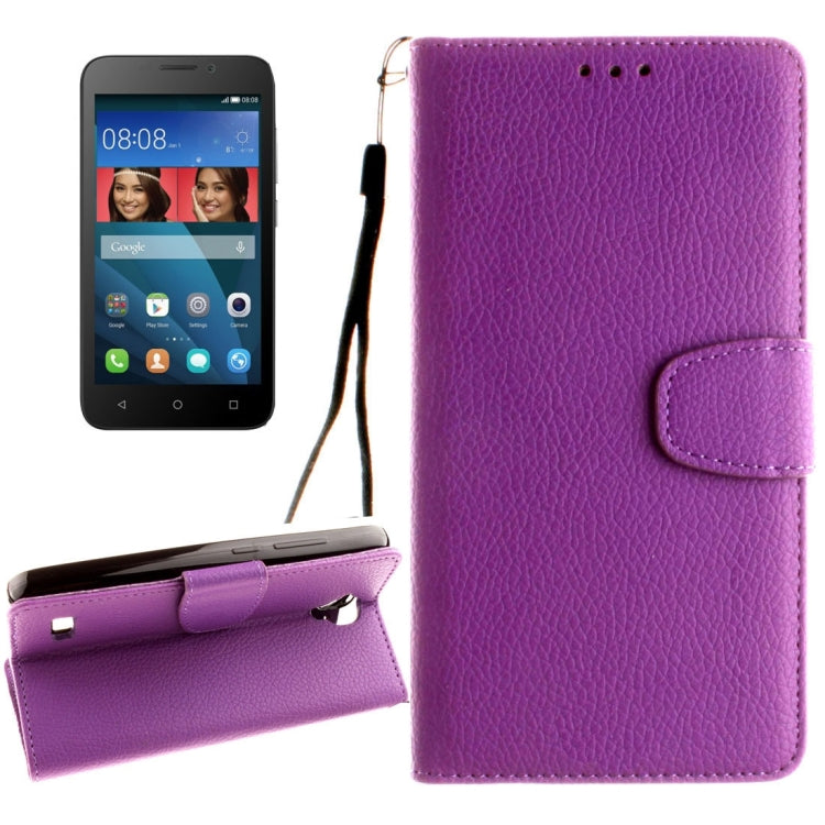 For Huawei  Y5 / Y560 Litchi Texture Horizontal Flip Leather Case with Magnetic Buckle & Holder & Card Slots & Wallet & Photo Frame & Lanyard