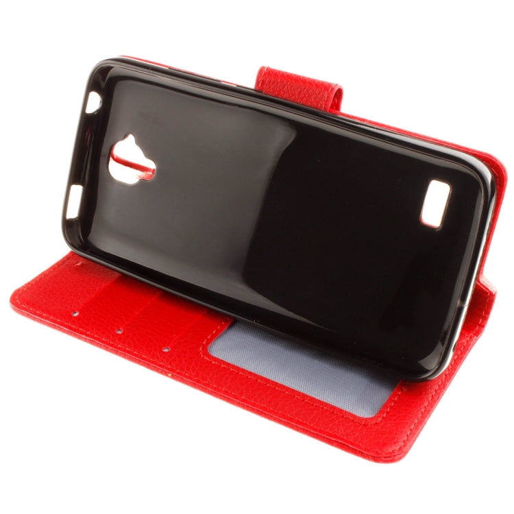 For Huawei  Y5 / Y560 Litchi Texture Horizontal Flip Leather Case with Magnetic Buckle & Holder & Card Slots & Wallet & Photo Frame & Lanyard