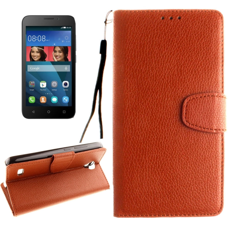 For Huawei  Y5 / Y560 Litchi Texture Horizontal Flip Leather Case with Magnetic Buckle & Holder & Card Slots & Wallet & Photo Frame & Lanyard