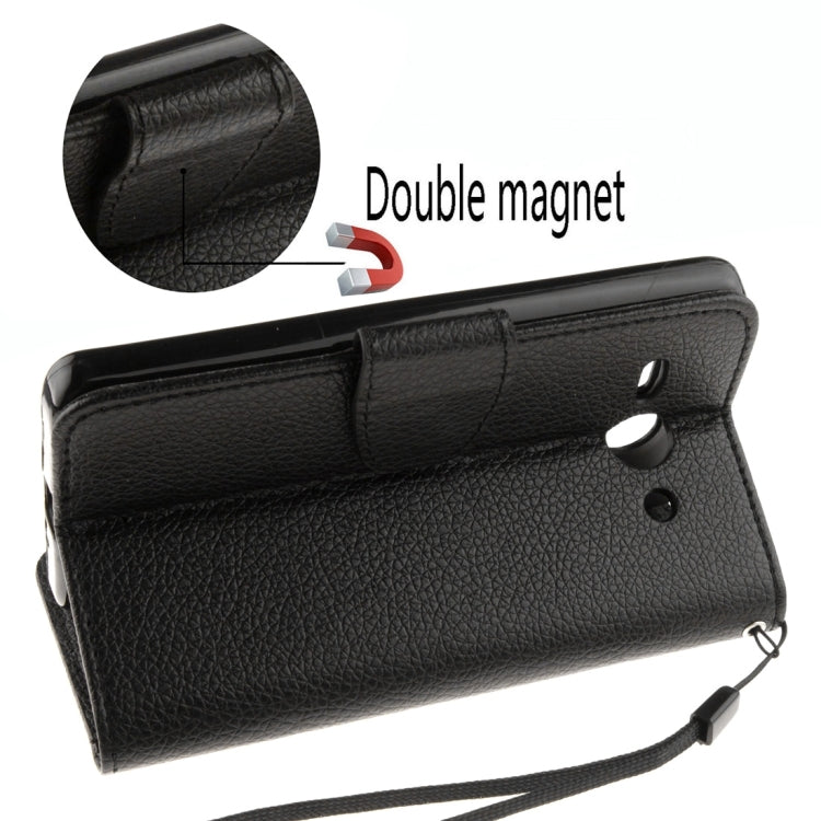 For Huawei  Ascend Y530 Litchi Texture Horizontal Flip Leather Case with Magnetic Buckle & Holder & Card Slots & Wallet & Photo Frame & Lanyard