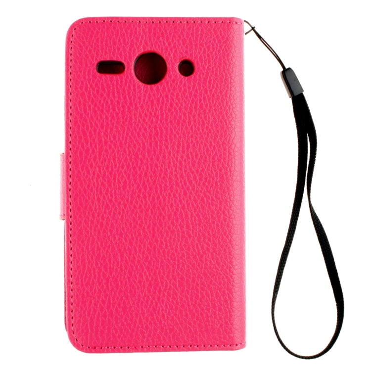 For Huawei  Ascend Y530 Litchi Texture Horizontal Flip Leather Case with Magnetic Buckle & Holder & Card Slots & Wallet & Photo Frame & Lanyard