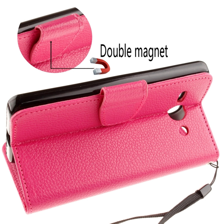 For Huawei  Ascend Y530 Litchi Texture Horizontal Flip Leather Case with Magnetic Buckle & Holder & Card Slots & Wallet & Photo Frame & Lanyard