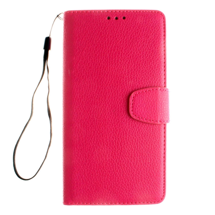 For Huawei  Ascend Y550 Litchi Texture Horizontal Flip Leather Case with Magnetic Buckle & Holder & Card Slots & Wallet & Photo Frame & Lanyard