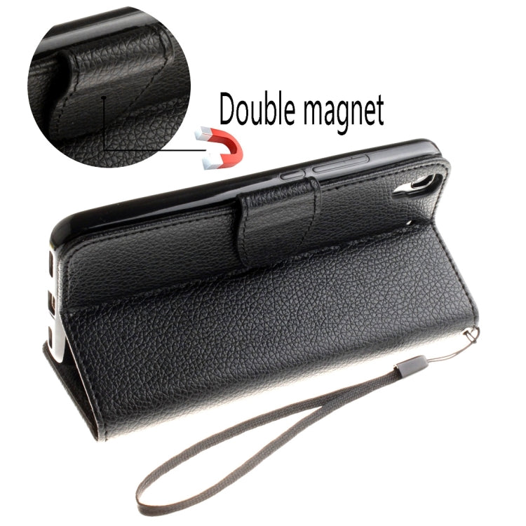 For Huawei  Honor 4A & Y6 Litchi Texture Horizontal Flip Leather Case with Magnetic Buckle & Holder & Card Slots & Wallet & Photo Frame & Lanyard