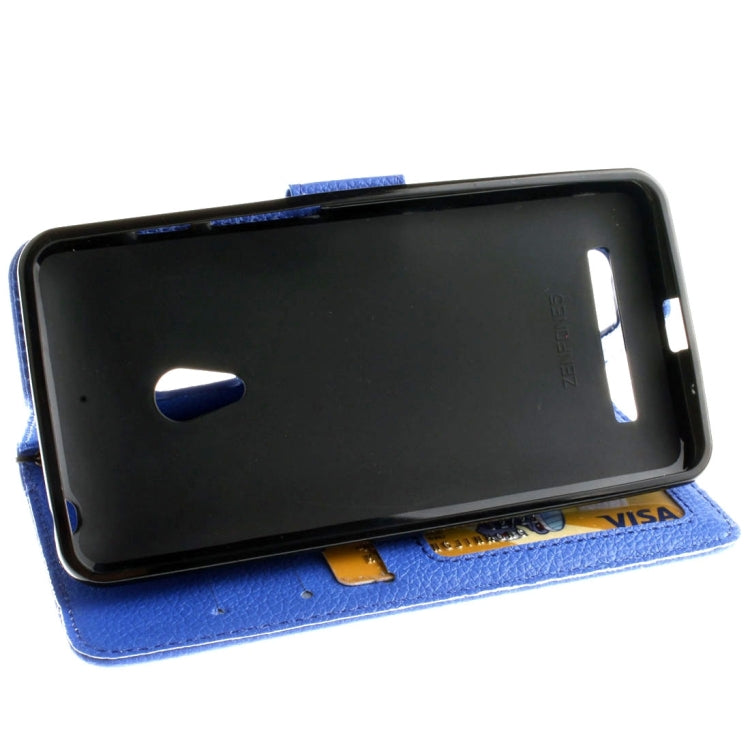 For ASUS ZenFone 5 Litchi Texture Horizontal Flip Leather Case with Magnetic Buckle & Holder & Card Slots & Wallet & Photo Frame & Lanyard