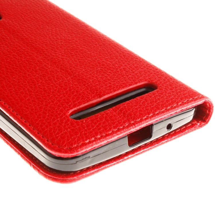 For ASUS ZenFone 5 Litchi Texture Horizontal Flip Leather Case with Magnetic Buckle & Holder & Card Slots & Wallet & Photo Frame & Lanyard