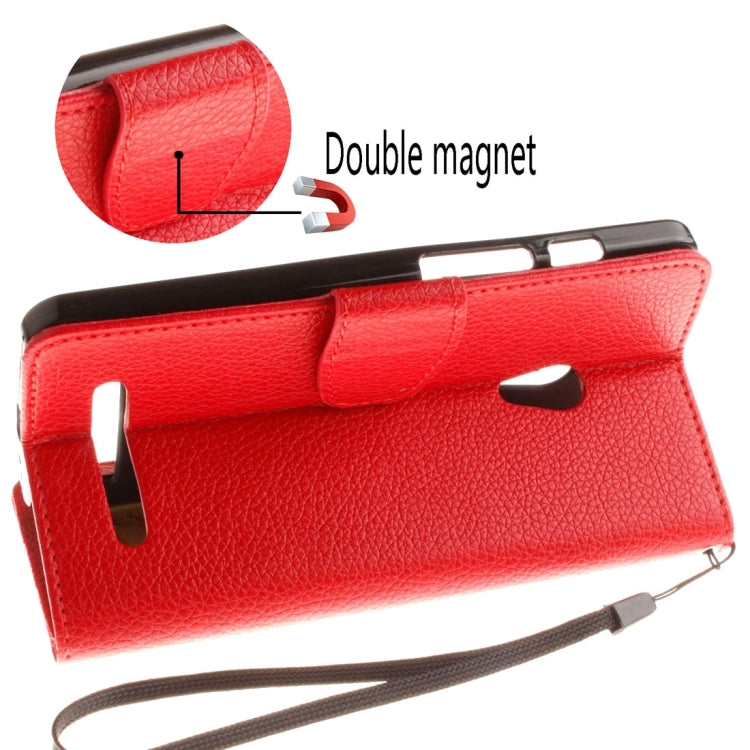 For ASUS ZenFone 5 Litchi Texture Horizontal Flip Leather Case with Magnetic Buckle & Holder & Card Slots & Wallet & Photo Frame & Lanyard