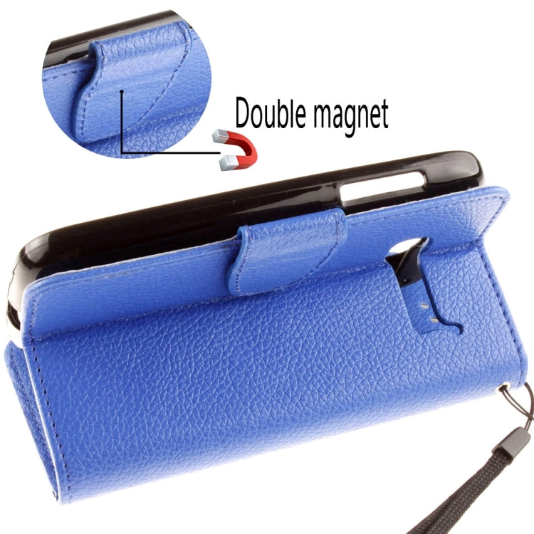 For Alcatel One Touch Pop C5 Litchi Texture Horizontal Flip Leather Case with Magnetic Buckle & Holder & Card Slots & Wallet & Photo Frame & Lanyard