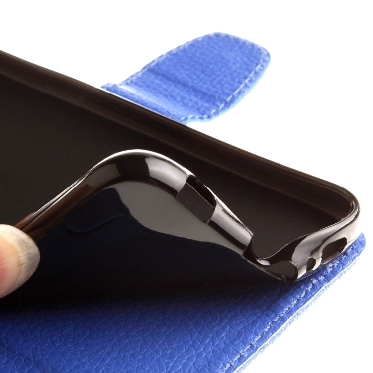 For Alcatel One Touch Pop C5 Litchi Texture Horizontal Flip Leather Case with Magnetic Buckle & Holder & Card Slots & Wallet & Photo Frame & Lanyard