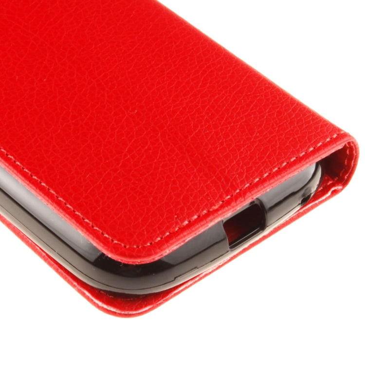 For Alcatel One Touch Pop C5 Litchi Texture Horizontal Flip Leather Case with Magnetic Buckle & Holder & Card Slots & Wallet & Photo Frame & Lanyard