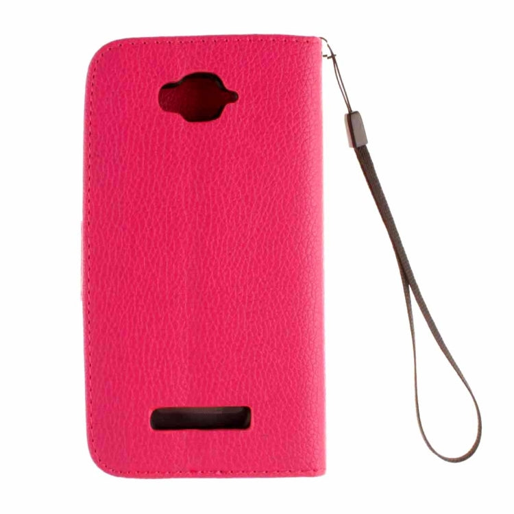 For Alcatel One Touch Pop C7 Litchi Texture Horizontal Flip Leather Case with Magnetic Buckle & Holder & Card Slots & Wallet & Photo Frame & Lanyard