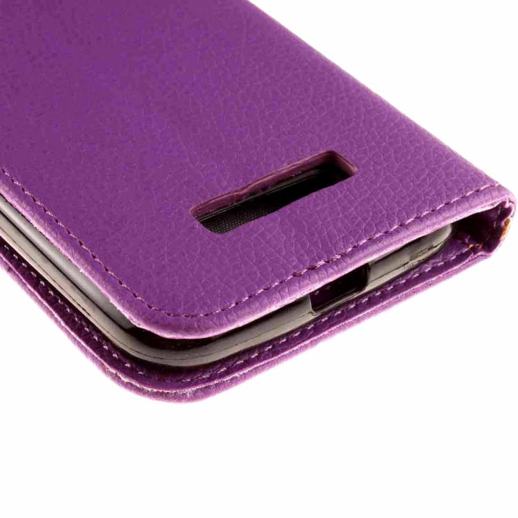 For Alcatel One Touch Pop C7 Litchi Texture Horizontal Flip Leather Case with Magnetic Buckle & Holder & Card Slots & Wallet & Photo Frame & Lanyard