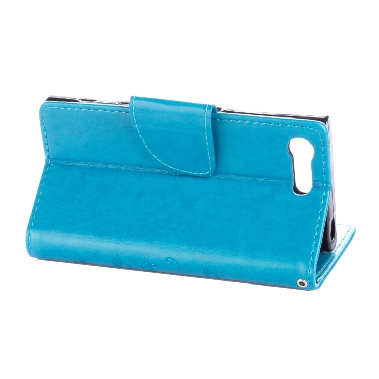 For Sony Xperia X Compact Butterflies Love Flowers Embossing Horizontal Flip Leather Case with Holder & Card Slots & Wallet & Lanyard