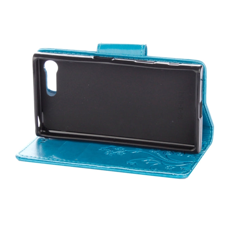 For Sony Xperia X Compact Butterflies Love Flowers Embossing Horizontal Flip Leather Case with Holder & Card Slots & Wallet & Lanyard