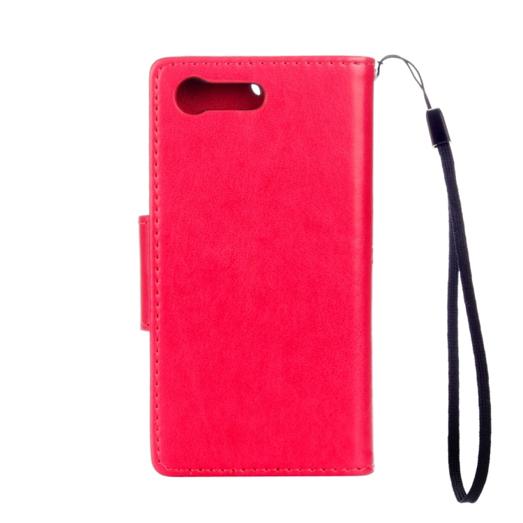 For Sony Xperia X Compact Butterflies Love Flowers Embossing Horizontal Flip Leather Case with Holder & Card Slots & Wallet & Lanyard