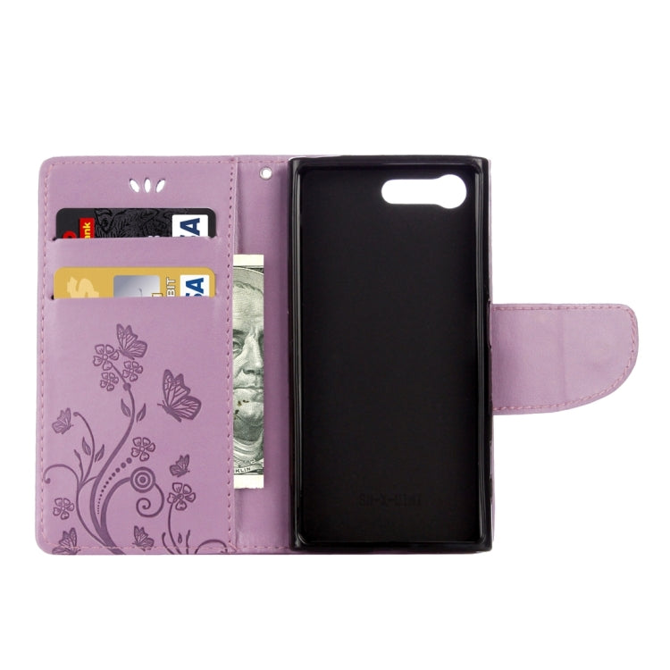 For Sony Xperia X Compact Butterflies Love Flowers Embossing Horizontal Flip Leather Case with Holder & Card Slots & Wallet & Lanyard