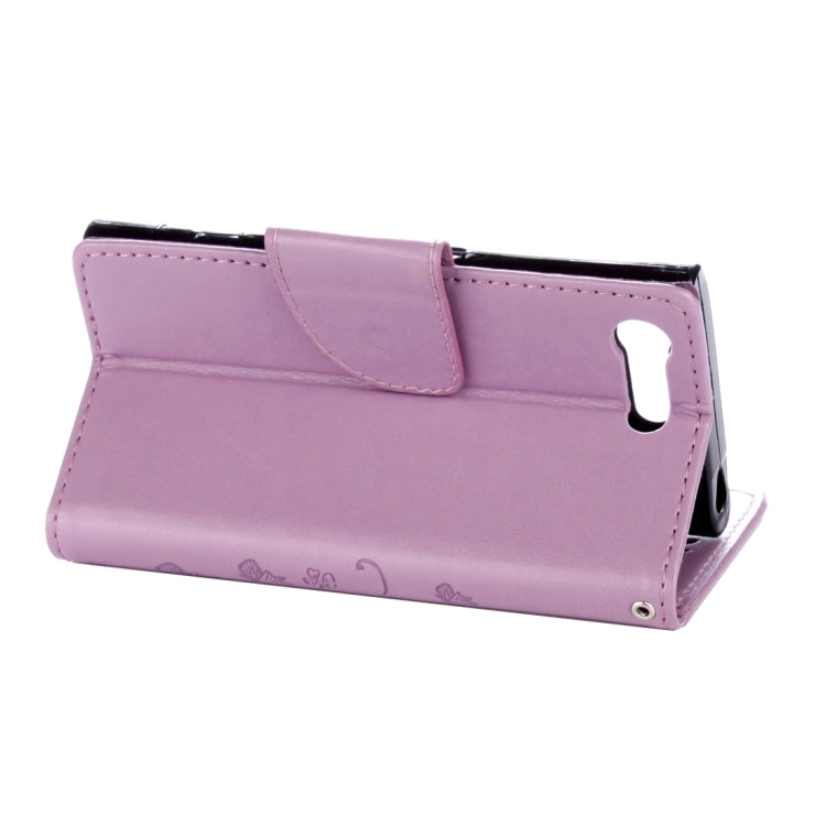 For Sony Xperia X Compact Butterflies Love Flowers Embossing Horizontal Flip Leather Case with Holder & Card Slots & Wallet & Lanyard