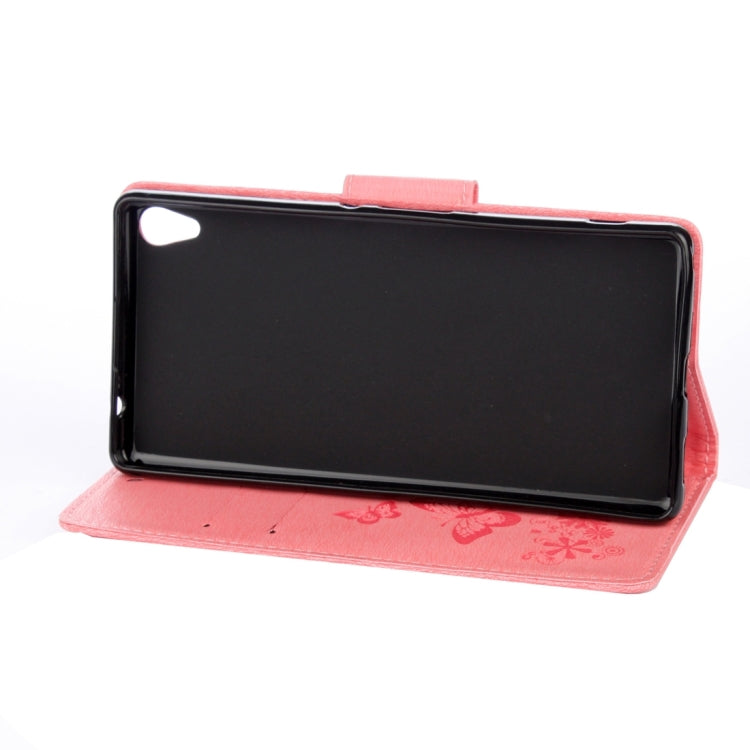 For Sony Xperia XA Ultra Butterflies Embossing Horizontal Flip Leather Case with Holder & Card Slots & Wallet & Lanyard