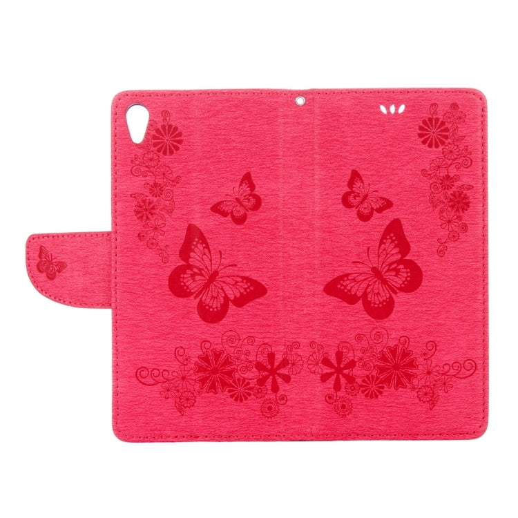 For Sony Xperia XA Ultra Butterflies Embossing Horizontal Flip Leather Case with Holder & Card Slots & Wallet & Lanyard