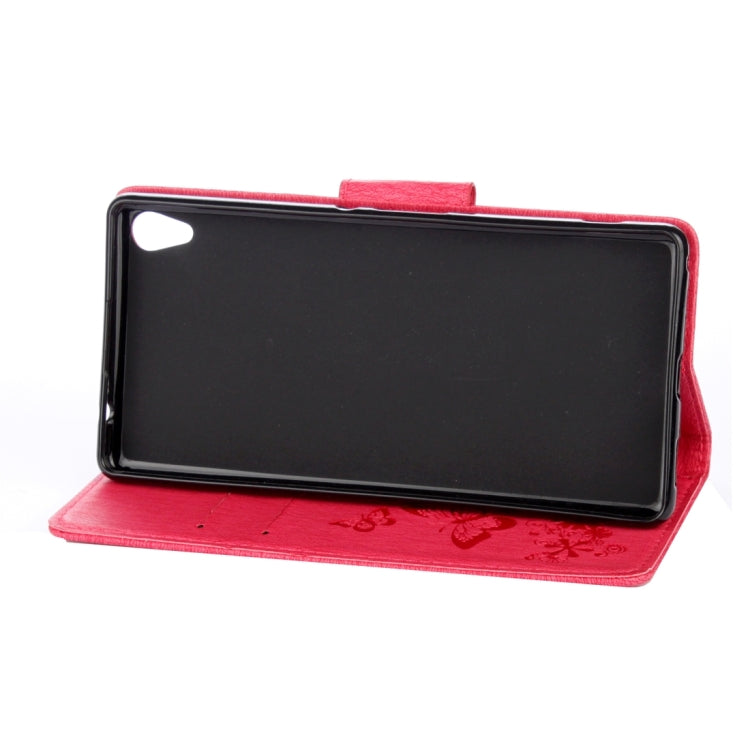 For Sony Xperia XA Ultra Butterflies Embossing Horizontal Flip Leather Case with Holder & Card Slots & Wallet & Lanyard