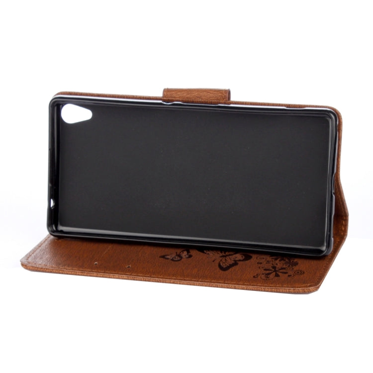 For Sony Xperia XA Ultra Butterflies Embossing Horizontal Flip Leather Case with Holder & Card Slots & Wallet & Lanyard