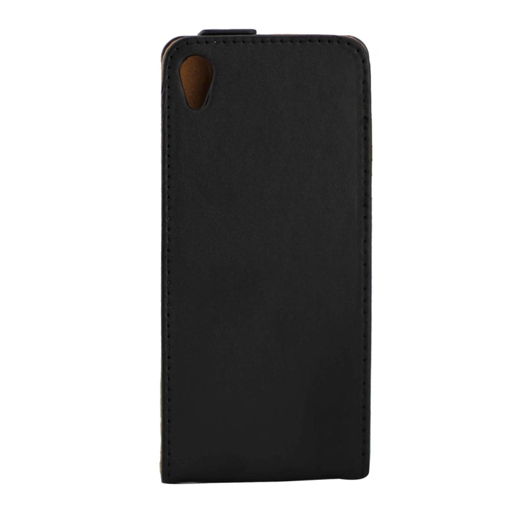 For Sony Xperia X Khaki Lining Vertical Flip Leather Case (Black)
