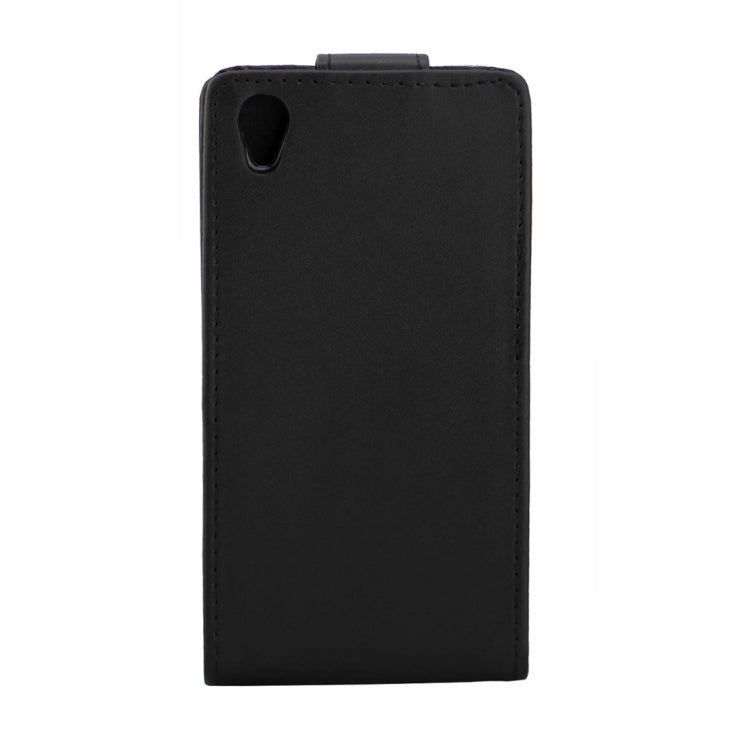 For Sony Xperia E5 Ordinary Texture Vertical Flip Leather Case (Black)