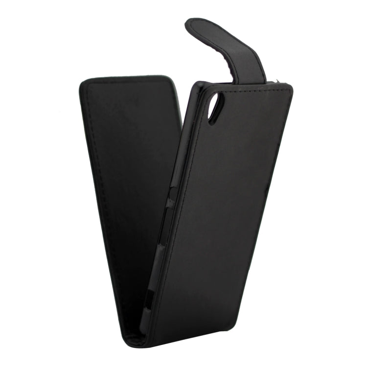 For Sony Xperia E5 Ordinary Texture Vertical Flip Leather Case (Black)