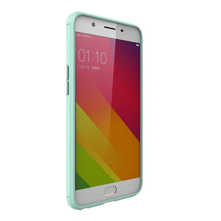 For OPPO A59 Brushed Carbon Fiber Texture Shockproof TPU Protective Cover Case