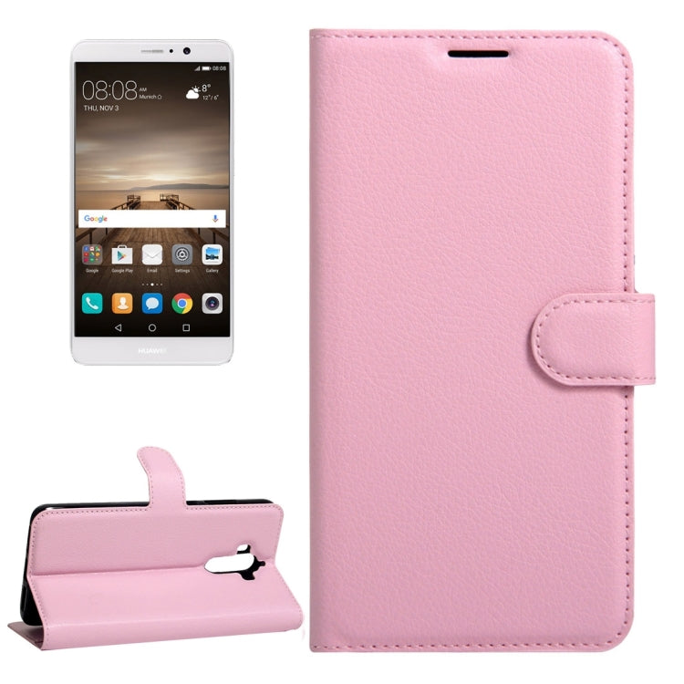 For Huawei  Mate 9 Litchi Texture Horizontal Flip Leather Case with Magnetic Buckle & Holder & Card Slots & Wallet