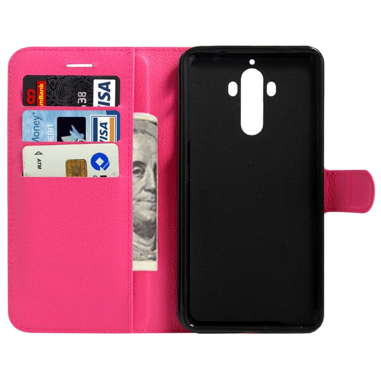 For Huawei  Mate 9 Litchi Texture Horizontal Flip Leather Case with Magnetic Buckle & Holder & Card Slots & Wallet