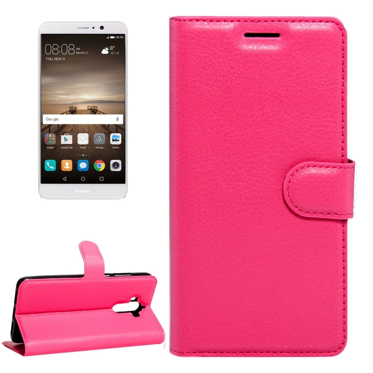 For Huawei  Mate 9 Litchi Texture Horizontal Flip Leather Case with Magnetic Buckle & Holder & Card Slots & Wallet