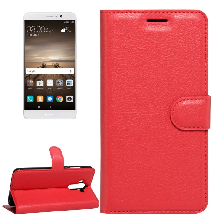 For Huawei  Mate 9 Litchi Texture Horizontal Flip Leather Case with Magnetic Buckle & Holder & Card Slots & Wallet