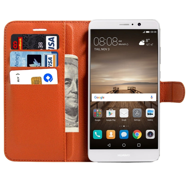 For Huawei  Mate 9 Litchi Texture Horizontal Flip Leather Case with Magnetic Buckle & Holder & Card Slots & Wallet