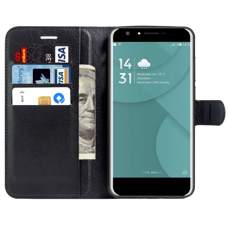 For DOOGEE  Y6 (MPH2412) Litchi Texture Horizontal Flip Leather Case with Magnetic Buckle & Holder & Card Slots & Wallet