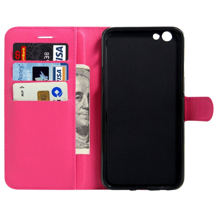 For OPPO  R9s Plus Litchi Texture Horizontal Flip Leather Case with Magnetic Buckle & Holder & Card Slots & Wallet