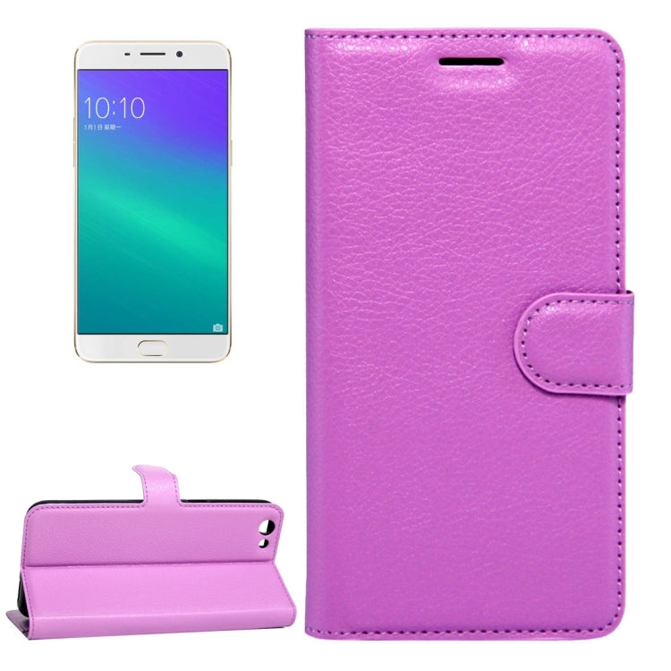 For OPPO  R9s Plus Litchi Texture Horizontal Flip Leather Case with Magnetic Buckle & Holder & Card Slots & Wallet