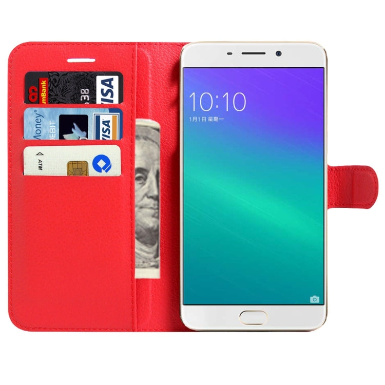 For OPPO  R9s Litchi Texture Horizontal Flip Leather Case with Magnetic Buckle & Holder & Card Slots & Wallet