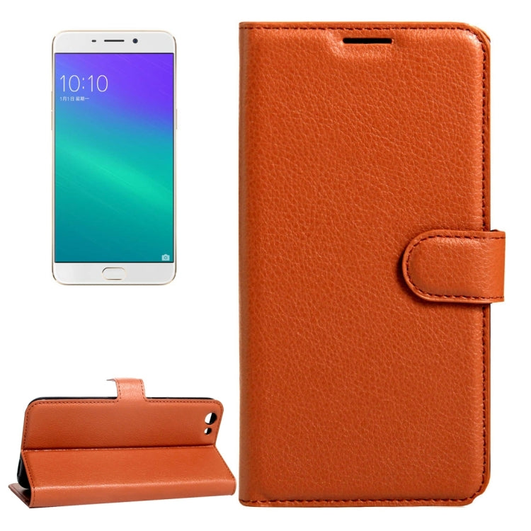 For OPPO  R9s Litchi Texture Horizontal Flip Leather Case with Magnetic Buckle & Holder & Card Slots & Wallet